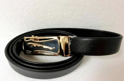 GQ Style MEN'S BELT Imitation Heavy PU Leather BLACK Wild CAT
