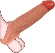 Extensión de funda de silicona,bomba de pene de condón reutilizable para hombres