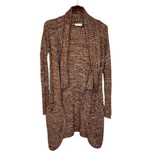 Altar'd State Small Multi Color Yarn Chunky Knit Open Cardigan Sweater Boho