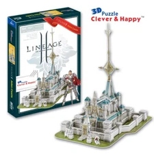 3D paper puzzle model buliding toy computer game Lineage 2 Aden Castle birthday
