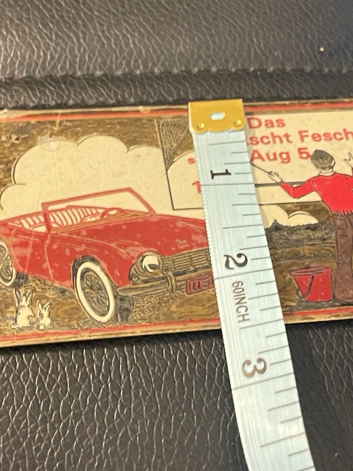 Vintage Car Show Dash Plaque 1979 Thru 1981 Das Awkscht Fescht Macungie