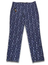 NWT 38x34 - RLX Ralph Lauren Classic Fit Golf Pants TNL-Flat Front Fore! Print