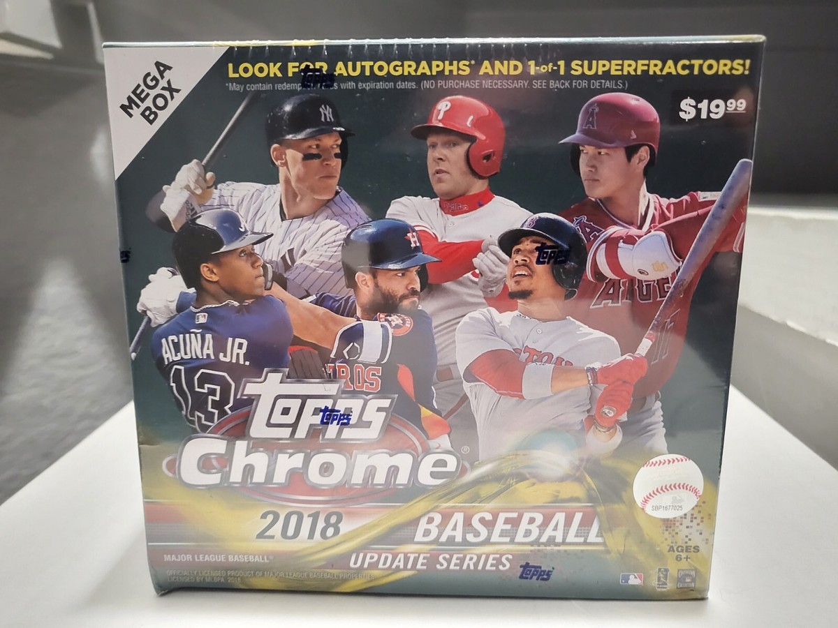 2018 Topps Chrome Update Mega Box Sealed. Acuna Soto Ohtani