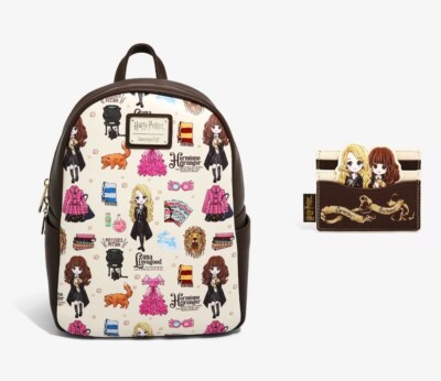 Loungefly Exclusive Harry Potter Luna Hermione Mini Backpack Cardholder 