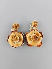 Vintage Flower Clip Flower Power Mod 50s 60s Retro Pierce Metal