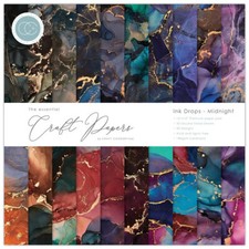CRAFT CONSORTIUM 12 X 12 TWO PADS INK DROPS - MIDNIGHT -  30 SHEETS EACH