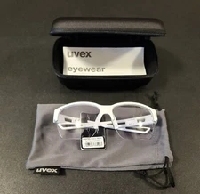 UVEX Sportstyle 805 V Sunglasses Mens Polarized Smoke Lens White Frame