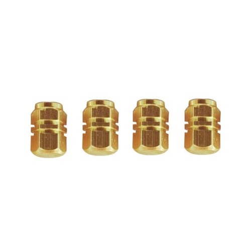 Gold 4 PCS Hexagonal Tyre Wheel Ventil Valve Cap Cover For Auto Car Truck Gold 4 PCS Hexagonal Tyre Wheel Ventil Valve Cap Cover For Auto Car Truck