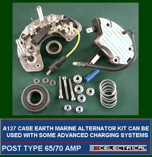 LUCAS MAGNETI MARELLI A127 ALTERNATOR REPAIR KIT FOR POST TYPE MARINE ETC