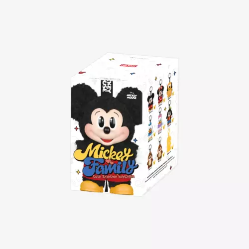 POP MART Topolino Famiglia Carino Insieme Portachiavi Serie Confermato Peluche Bambola Figura - Foto 26 di 27
