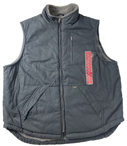 Lee Premium Select Men Black XL Workwear Vest Canvas Sherpa Lined New - Picture 3 of 12