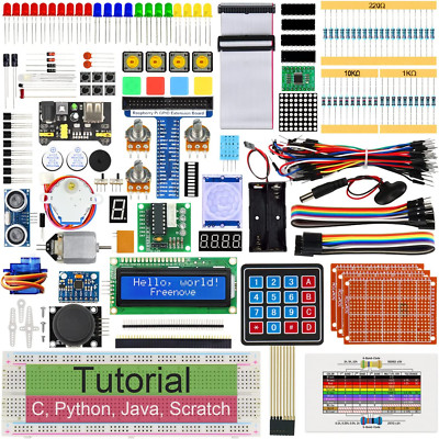 Starter Kit für Raspberry Pi 4B 3B mit Ebook Tutorial - 223 Teile 104 Projekt
