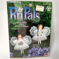Designs for the Needle Cross Stitch Pin Pals Clothespin Angel Kit 2303 Charming 