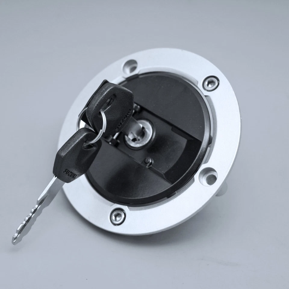 Tapa del tanque de combustible de gasolina cubierta llave bloqueo apta para Suzuki SV650 1000S GSF650 GSF1200 1250 Foto 3 de 4