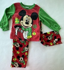Disney Mickey Mouse Christmas Pajamas 2 Piece Size 3T NWT.