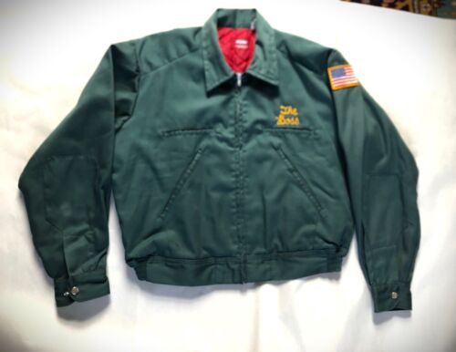 Dickies Detroit Jacket American Flag Fully Embroidered Back Insulated Retro - Picture 4 of 13