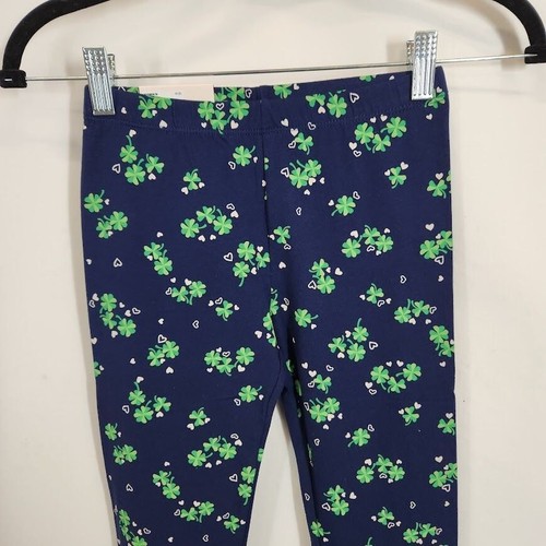 SO Girl's Navy Blue Clover Leggings - Size M (8) - Picture 2 of 6