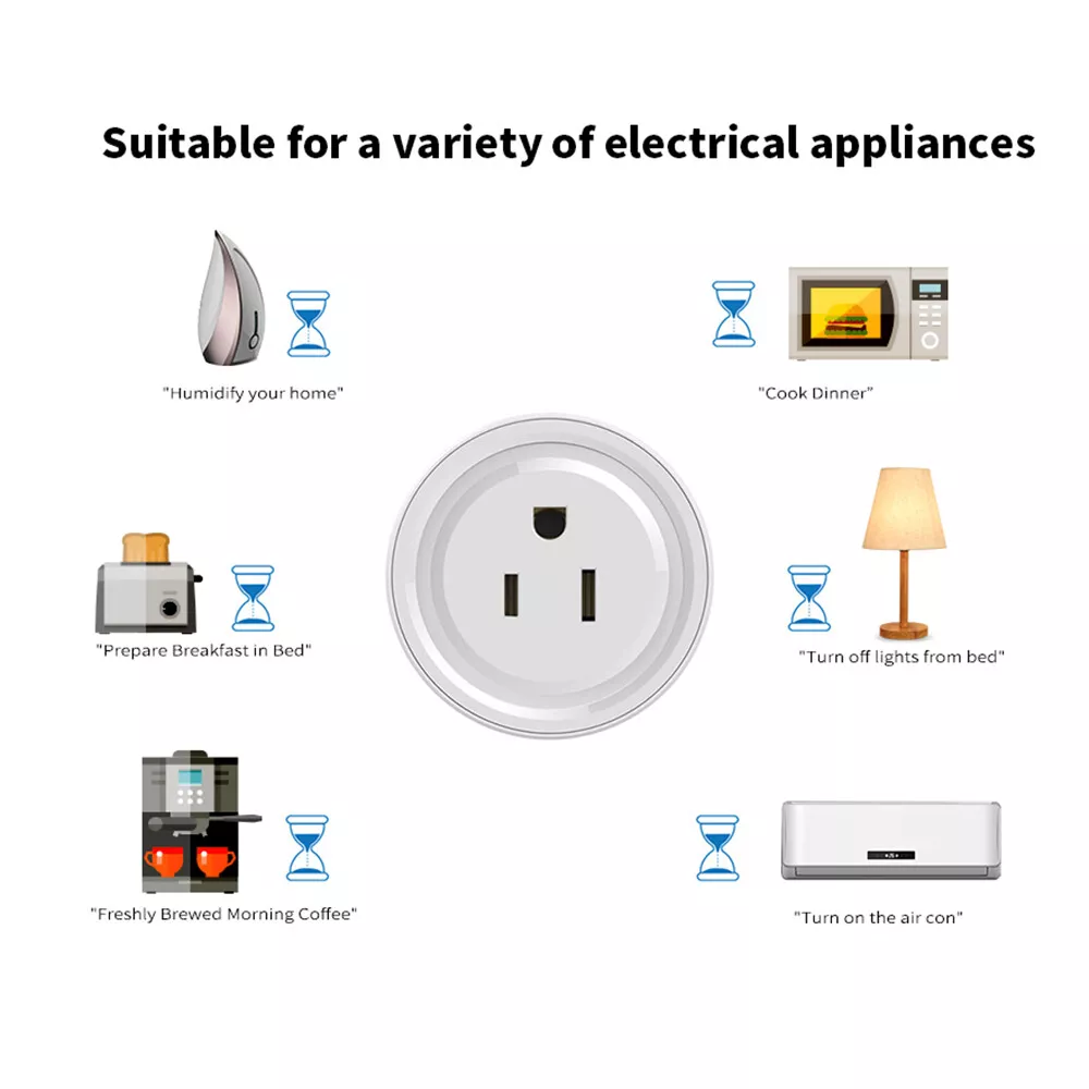 Tuya Zigbee Wall Socket Smart Home Wireless Remote Control Plug in