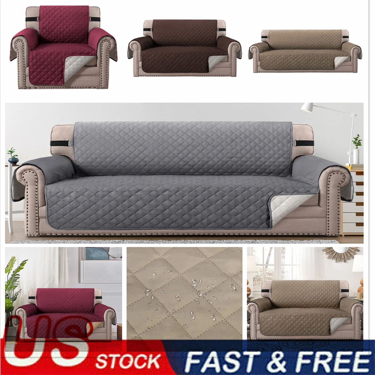 Quilted pet sofa covers deals