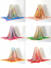 Scarf Bandana Head Wrap Beach Shawl Silk Touch 54'' Large Summer Square Peacock