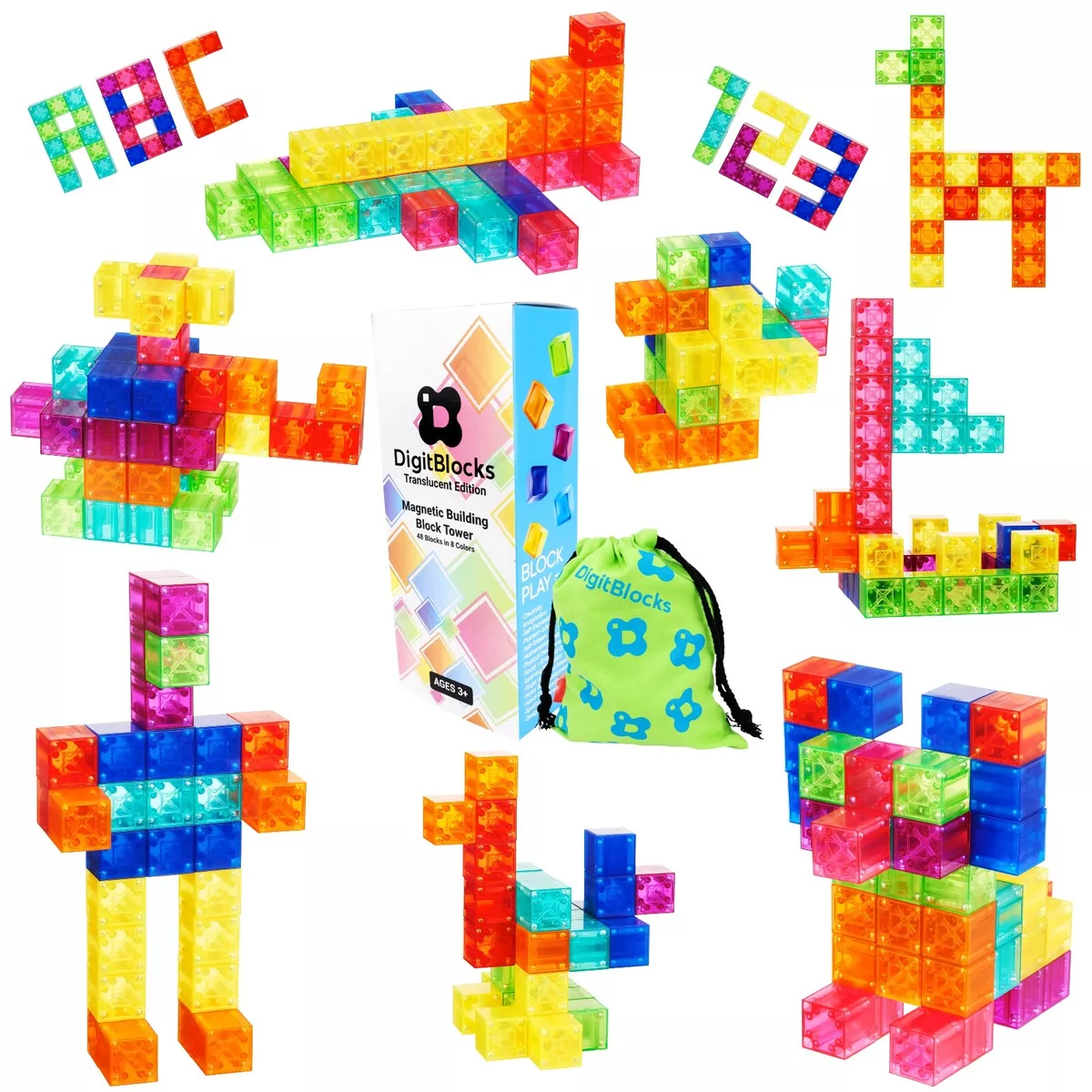  100PCS Magnetic Blocks-Build Mine Magnet World Set for