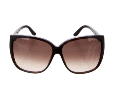TOM FORD Brown Tortoiseshell Acetate Gradient Lenses WOMEN display picture 1