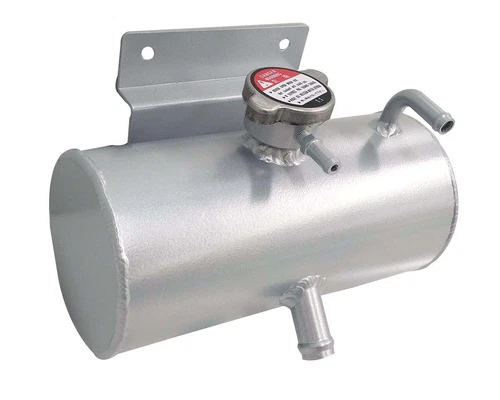 1,5L Universal Kühlmittelausdehnung Aluminium horizontal rund Sammelbehälter mit Deckel - Bild 4 von 9