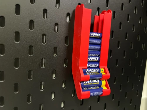AA / AAA Batteriehalter Kompatibel mit IKEA Skadis Lochplatte, Aufbewahrung