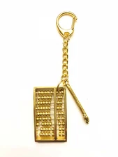 FENG SHUI BRASS MONEY WEALTH ABACUS CHINESE CALCULATER KEYCHAIN PENDANT AMULET