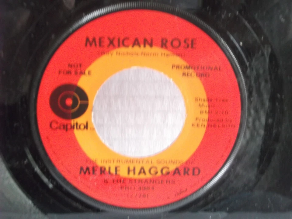 Merle Haggard,Capitol 4983,"Street Singer"US,7" 45, PROMO, Target labels,1970,M - Image 2 of 2