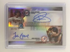 2018 Bowman Draft Chrome JOSH BREAUX RYAN JEFFERS Refractor Dual Auto SP 68/99
