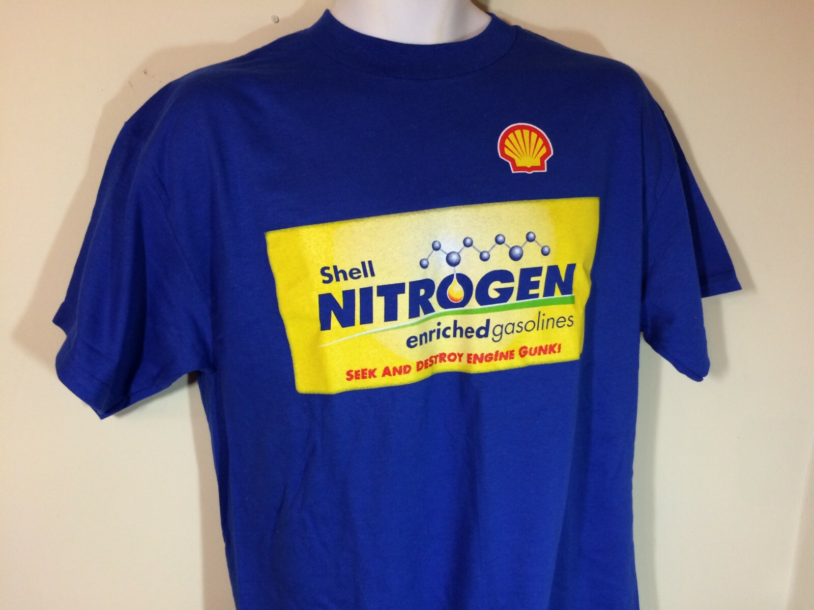 SHELL NITROGEN ENRICHED GASOLINE DESTROY GUNK -Ad… - image 1