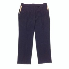 Escada Womens Dress Pants Flat Front Straight Navy Blue Size 40/10 Style 5015492