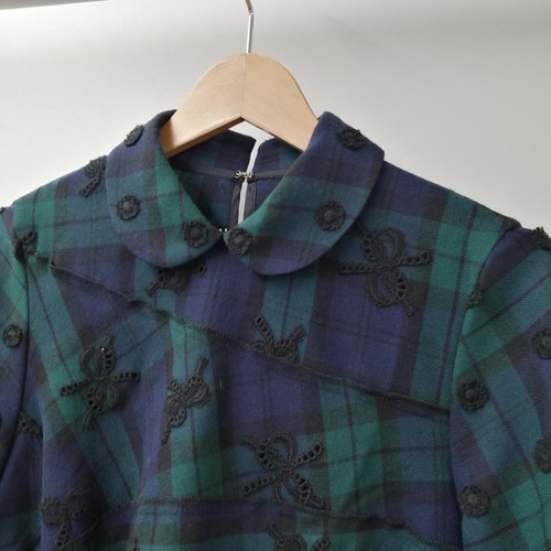 tricot Comme des garcons Track suits set up ribbon plaid Skirt Tops Shirts Japan - Picture 4 of 17