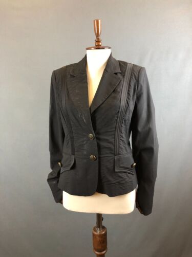 Just Cavalli Blazer Jacket Viscose Women Size 46 Black