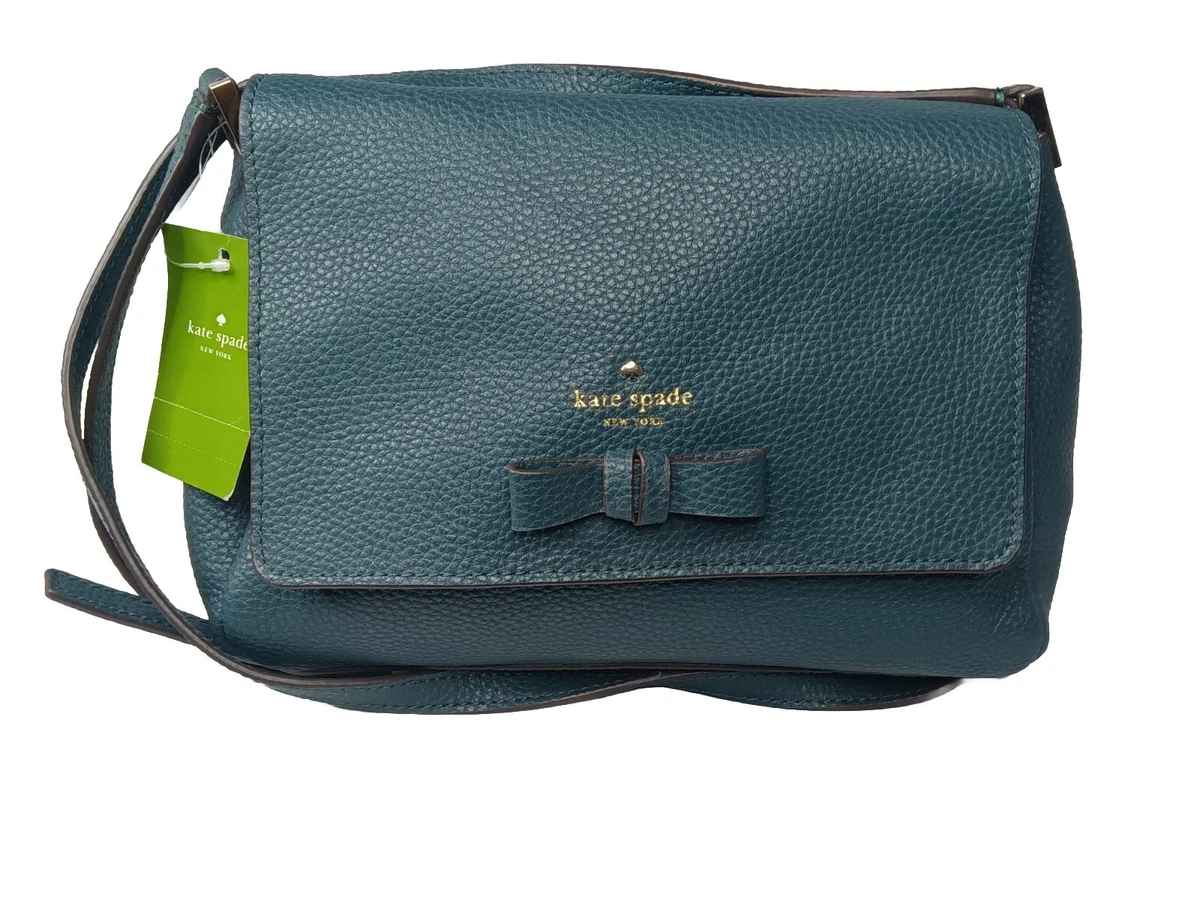 Kate Spade Pershing Street Avva Leather Crossbody Bag Emerald