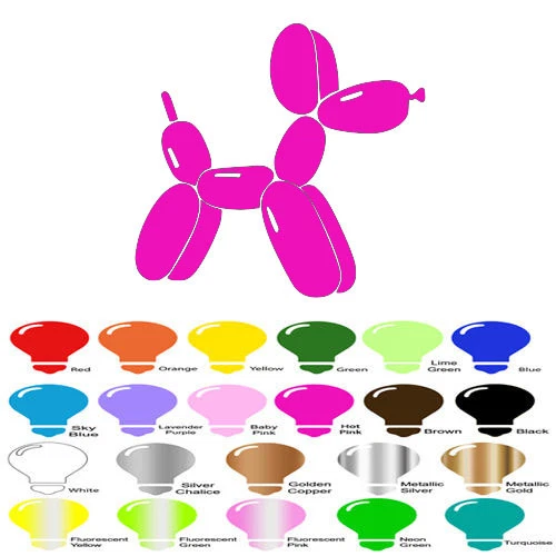 Balloon Animal Dog Decal Sticker for Car Window Bumper Wall Door Decor Laptop - Image 4 of 4