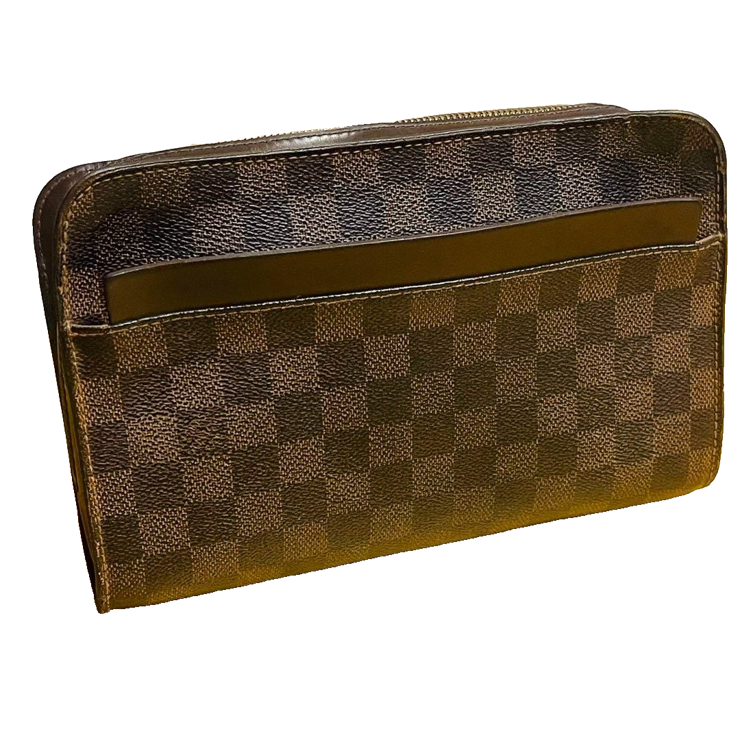 Louis Vuitton Damier Ebene Saint Louis Brown Clutch Bag Japan