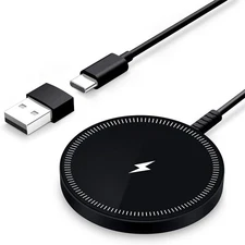 Magnetic Wireless Charger Fast Charge Strong Magnet Charging Pad , Daul Ports