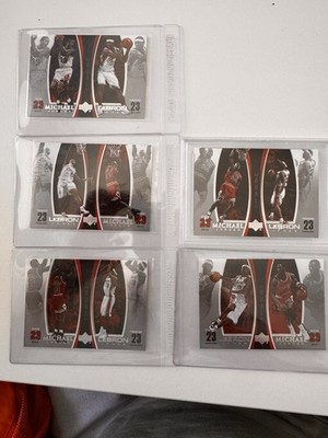 Upper Deck MJ/LJ 2005 Jordan & LeBron Lot 5 Karten LJM2/4/6/8 PSA