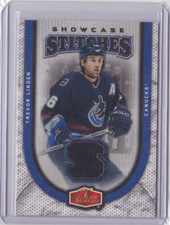 2006-07 FLEER FLAIR SHOWCASE STITCHES JERSEY INSERT TREVOR LINDEN #SS-TL CANUCKS