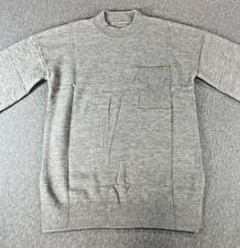 Unbranded Women's Crewneck Sweater Size Small Gray Side Slit Acrylic Blend