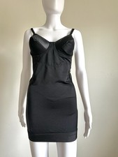 Vintage Black Girdle Dress Lingerie Shaper by Schlipp's Smoothie Size 36C RARE