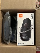 JBL FLIP 7 Waterproof Portable Speaker Bundle with gSport Carbon Fiber Case New!