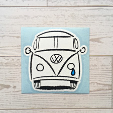 Jerry Garcia Volkswagen Tribute Crying Vw Bus Historic Sports Car Sticker