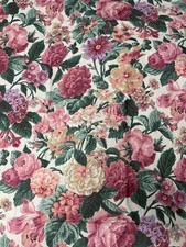 VTG VIP Screen Print Floral Fabric by Cranston Print Works 84 x 43