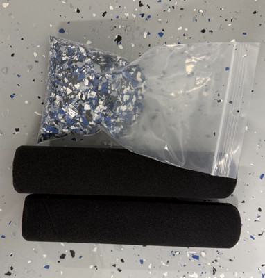 Rustoleum Rocksolid two rollers and color chips