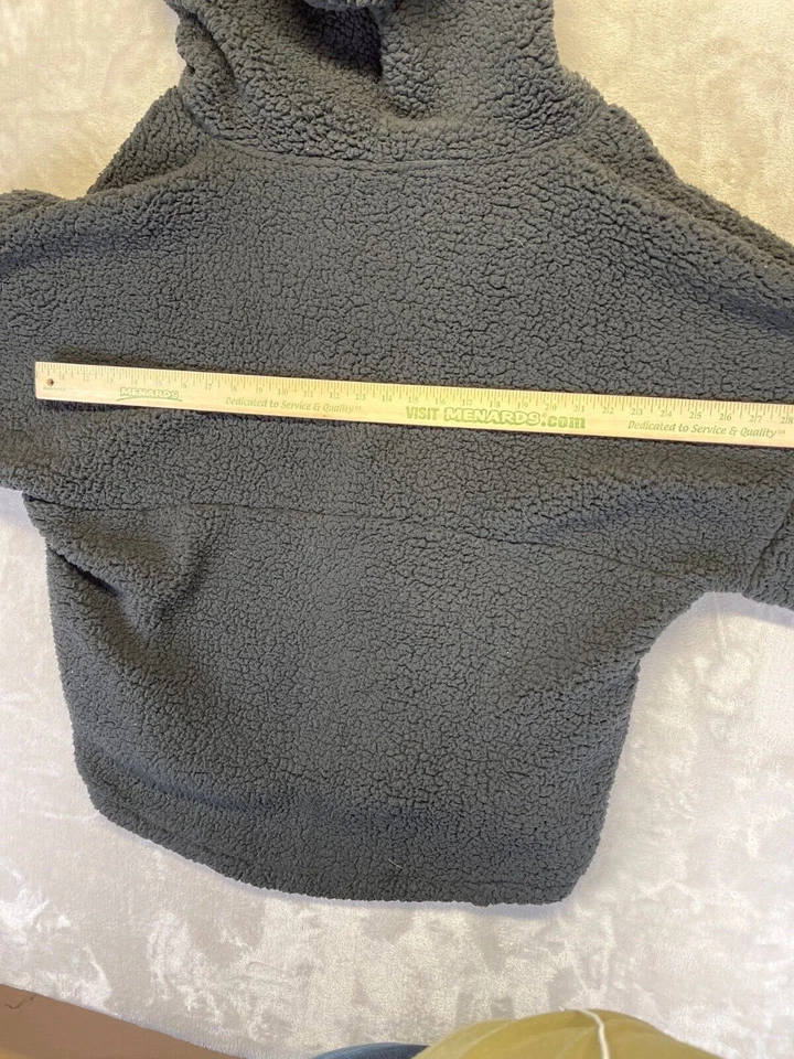 Pullover con capucha Sherpa rosa Victoria's Secret para mujer talla XXL negro media cremallera Foto 4 de 4