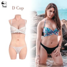 Silicone Bodysuit Realistic Breast Forms No Arms Fake Boobs for Crossdresser 