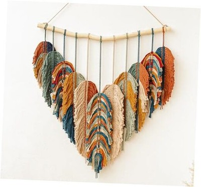 Boho Wall Decor - Large Macrame Wall Orange,green, Pecock, Mustard, Begie